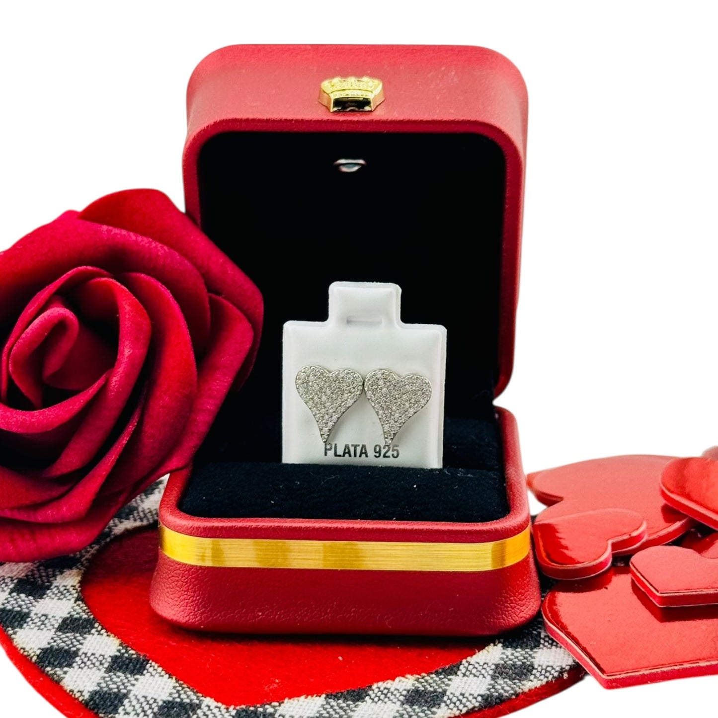 Aretes Corazón Asimétrico Brillante Plata 925