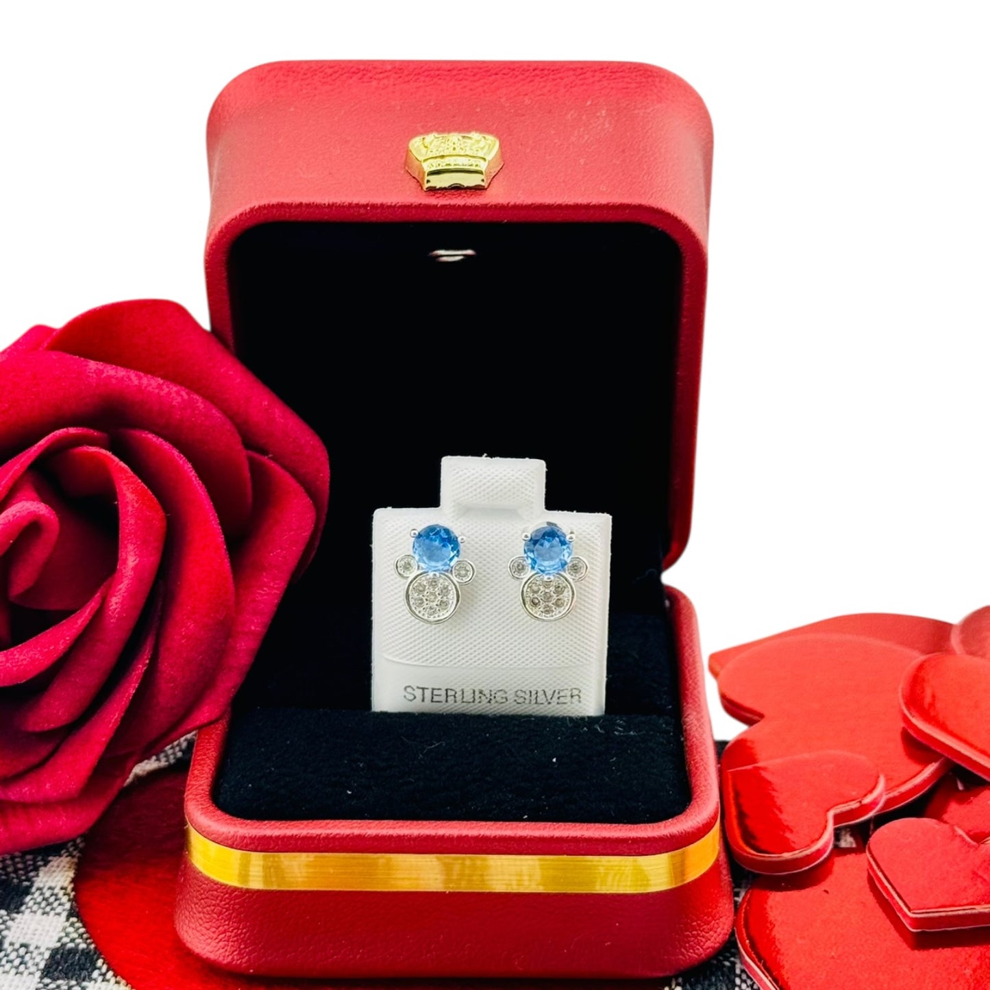 Aretes Silueta Mickey Plata 925