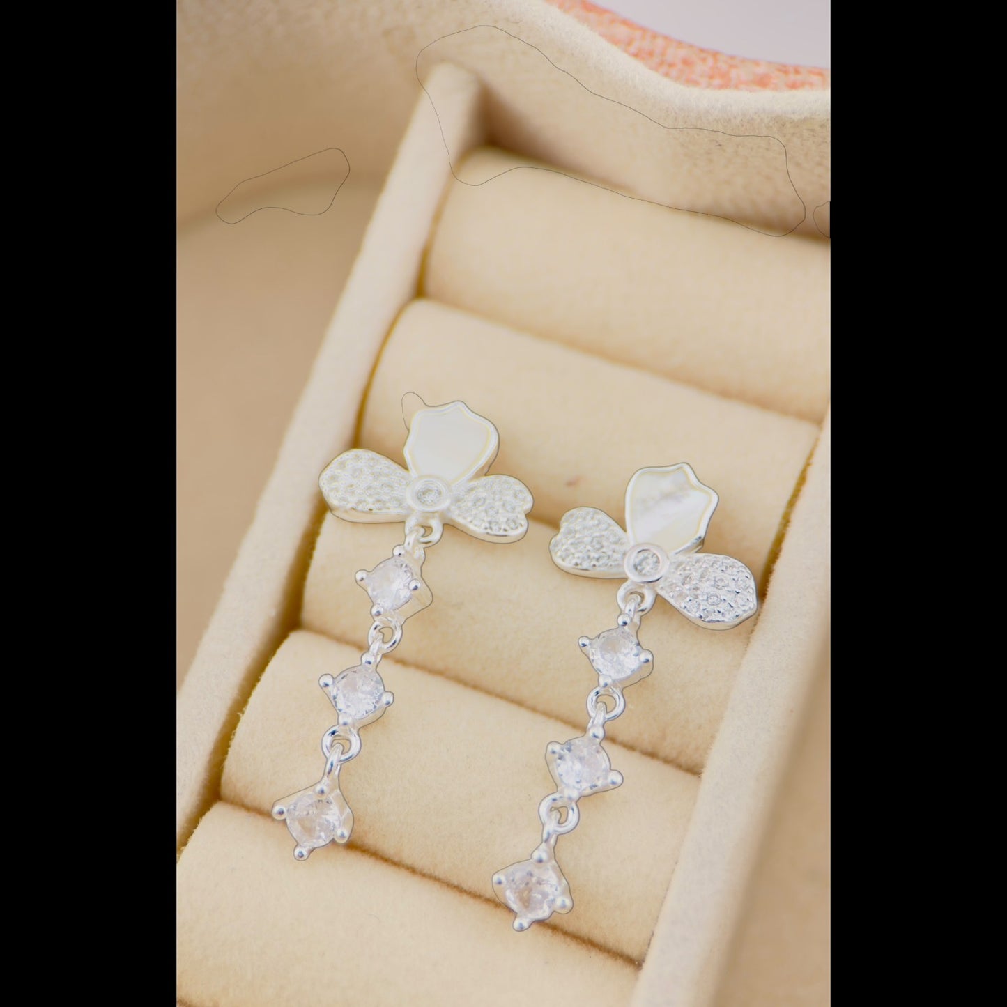 Aretes Romance de Perla en Plata 925