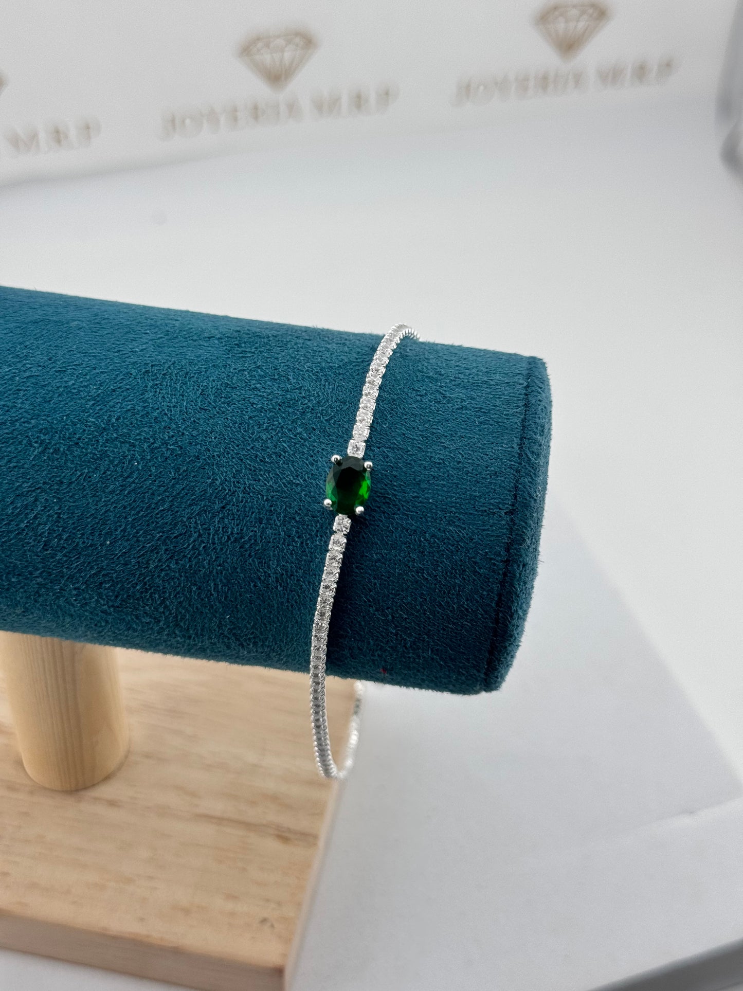 Pulsera Tennis Elegance Corte Ovalado Ajustable – Plata 925190