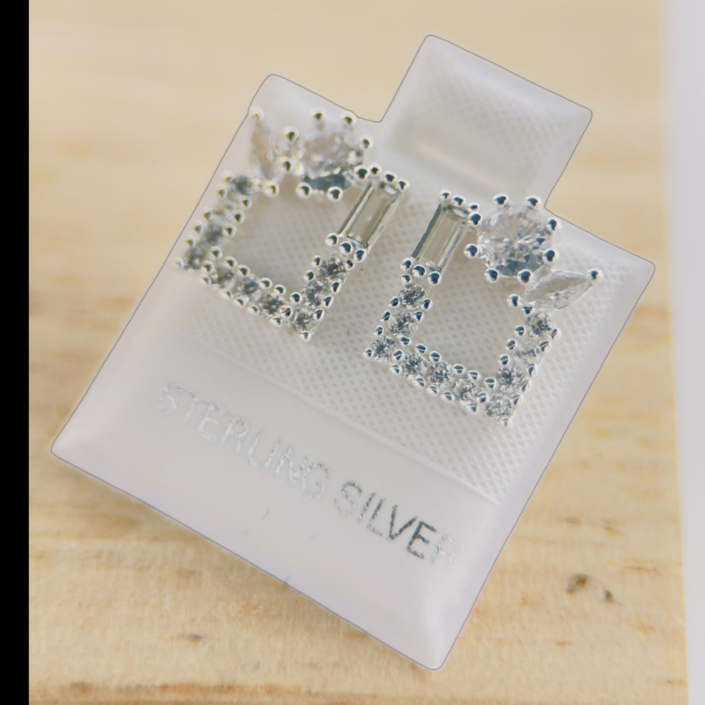 Aretes Plata 925 Figura Geométrica Brillante