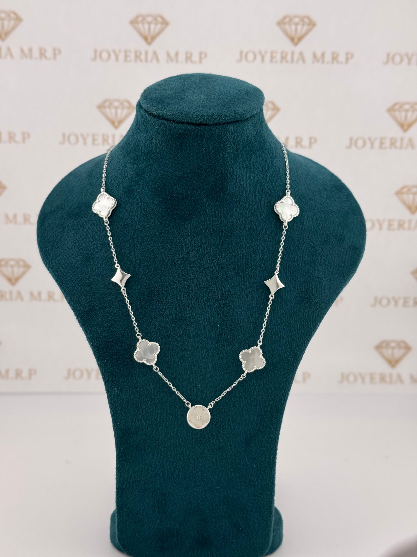 Gargantilla Estrellas & Clover – Plata 925