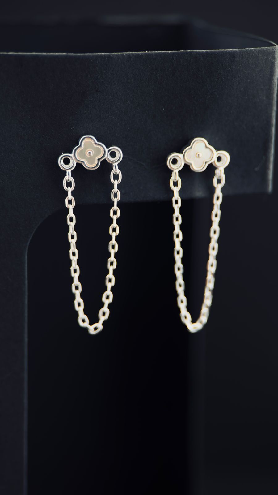Pendientes Colgantes "Trébol Delicado" en Plata 925