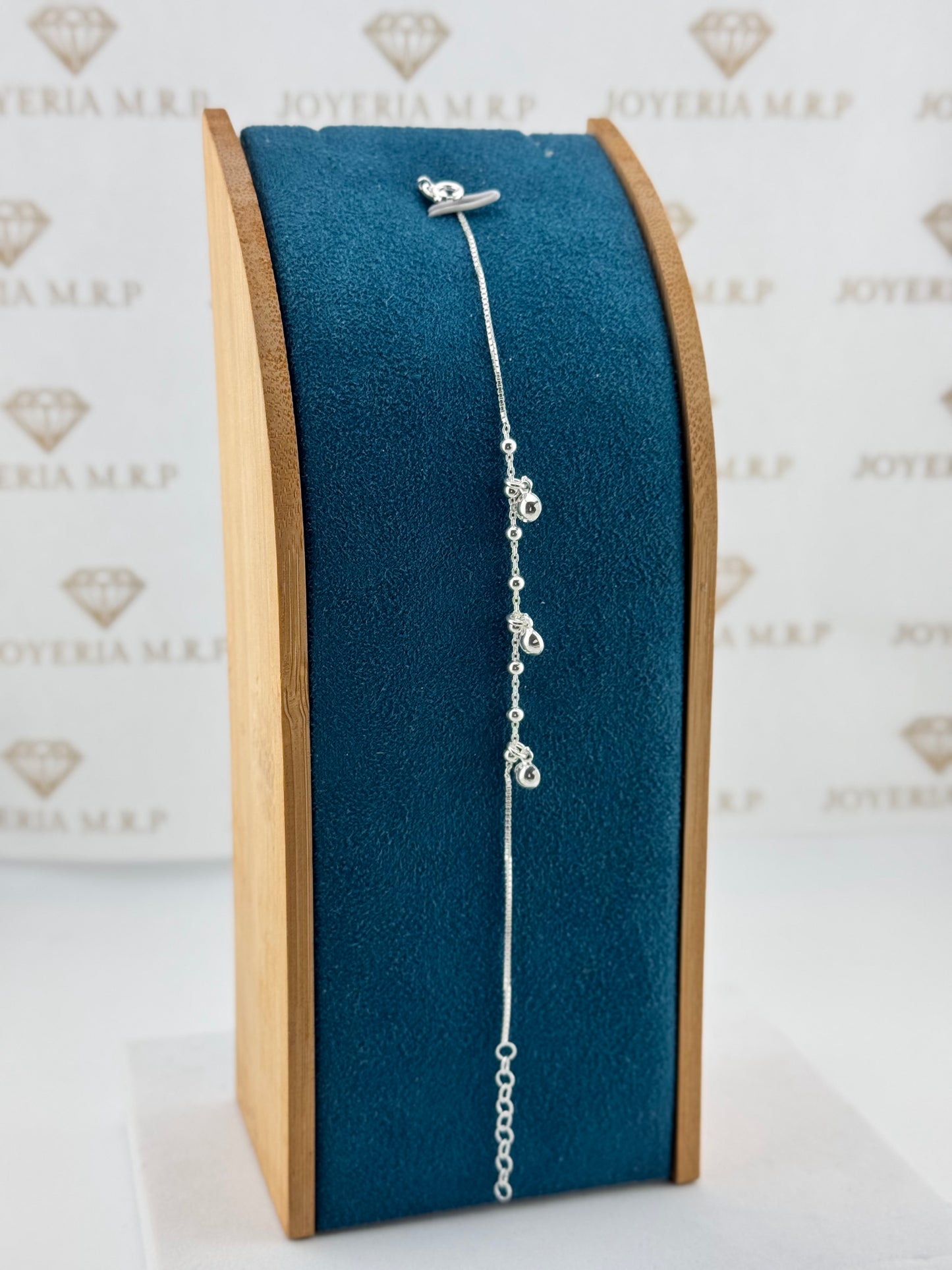 Pulsera Bolitas con Dijes Colgantes – Pulsera Plata 925