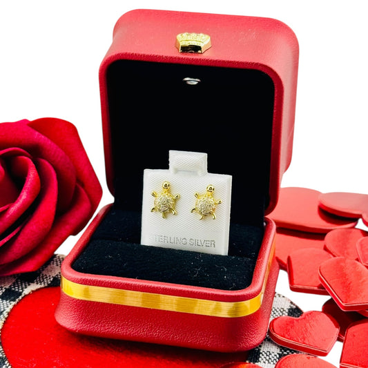 Aretes Tortuguita – Plata 925 Bañada en Oro