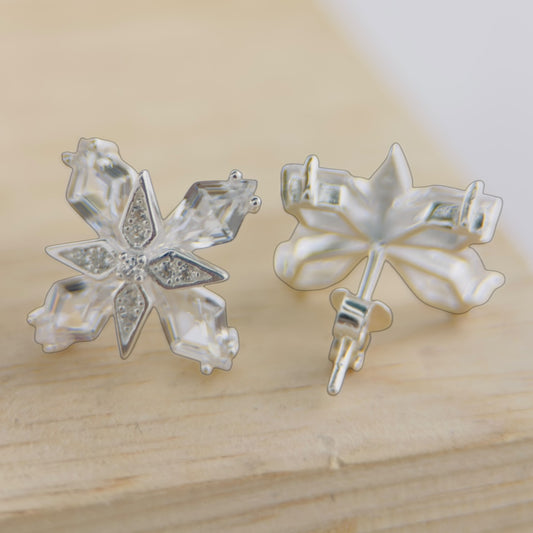 ✨ Aretes estrella brillante en Plata 925