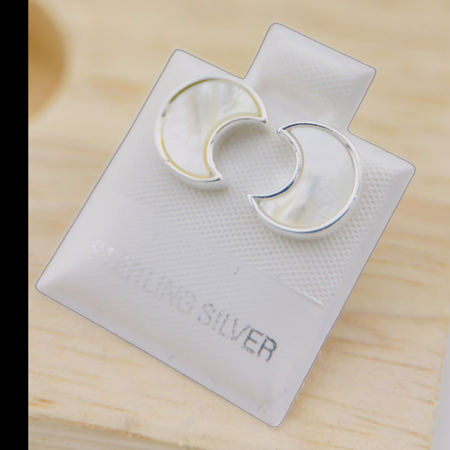 Aretes Media Luna Plata 925
