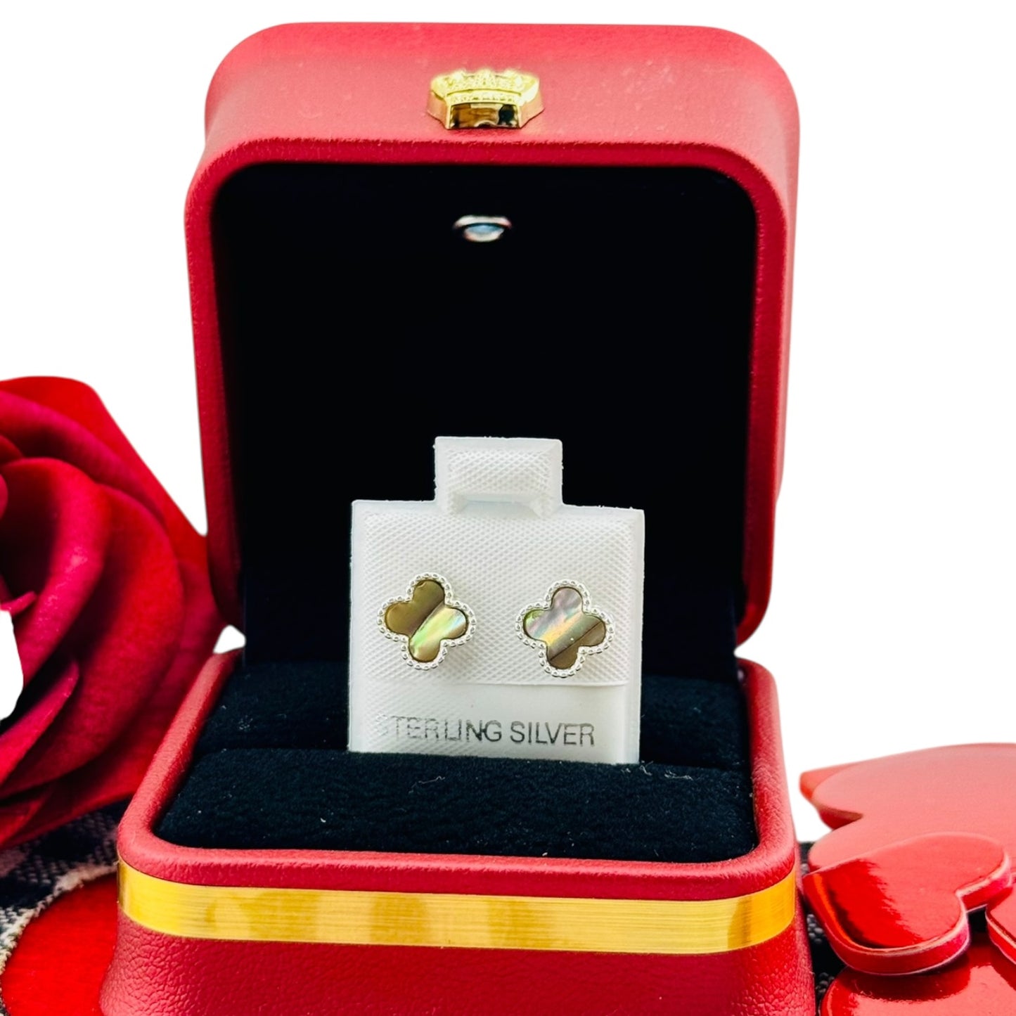 Aretes Stud Trébol Clásico