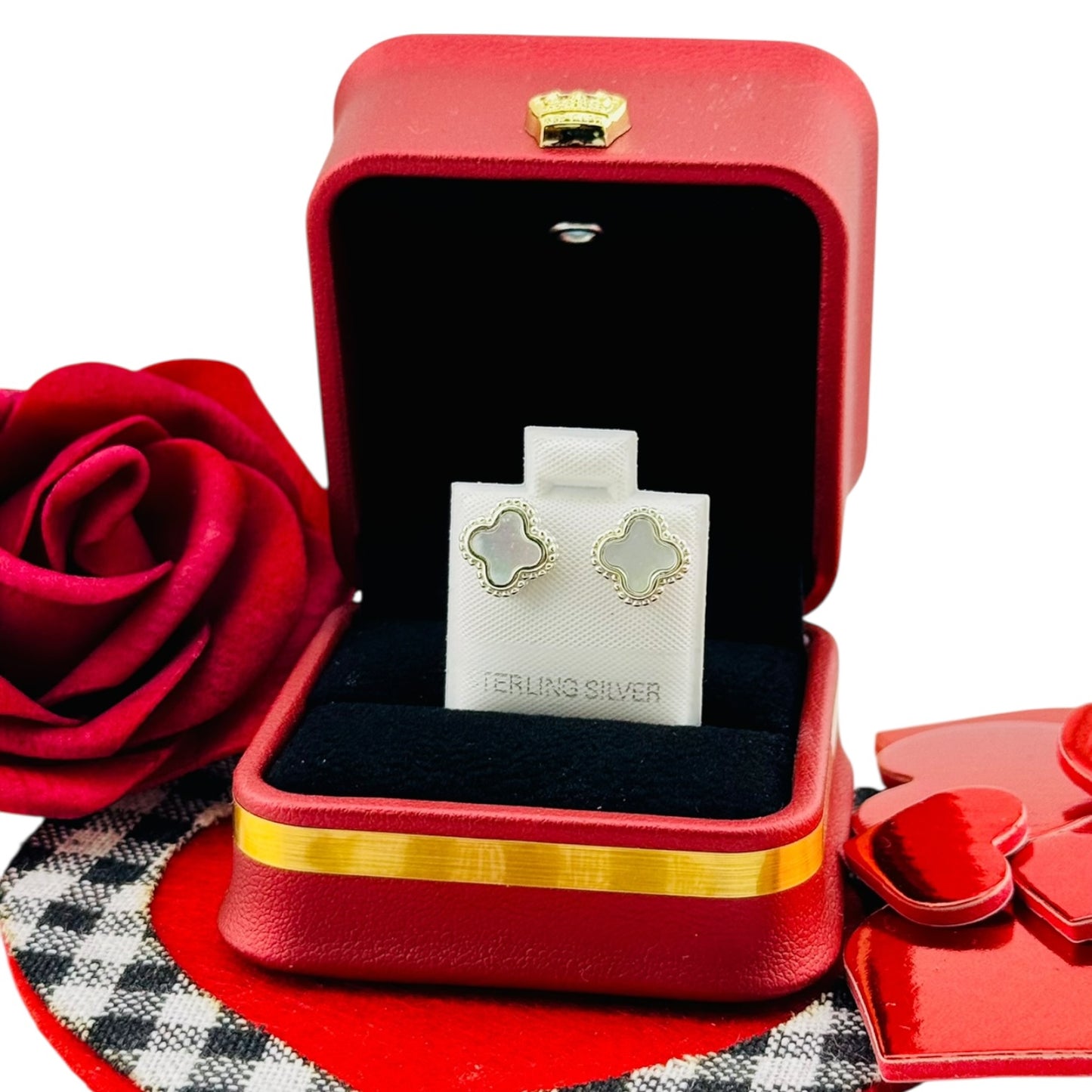 Aretes Trébol Clásico Plata 925
