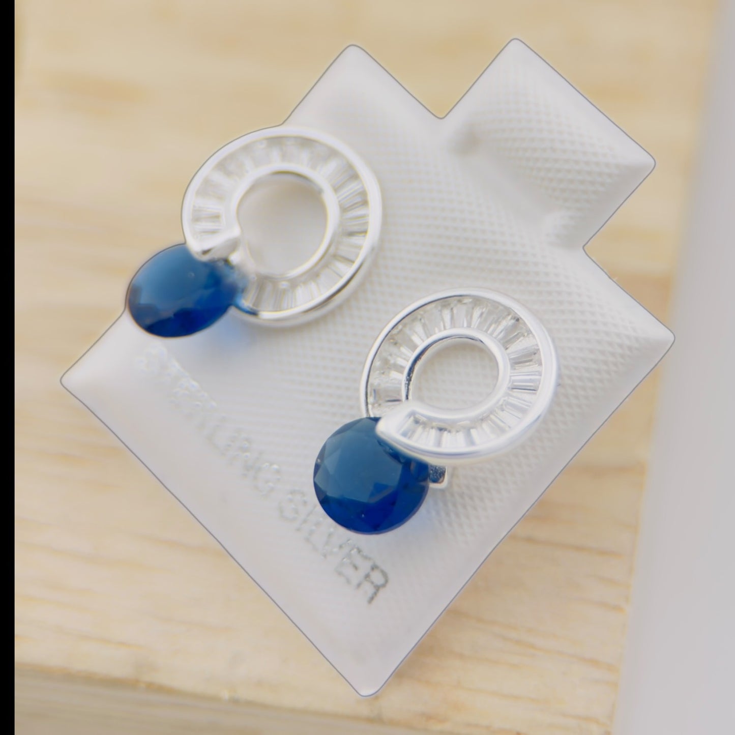 Aretes Círculo Azul Plata 925