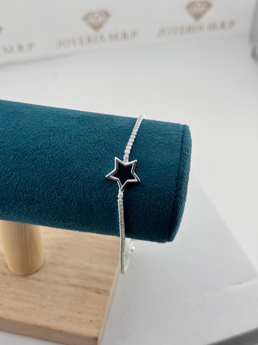 Pulsera Estrella Celeste Ajustable – Plata 925