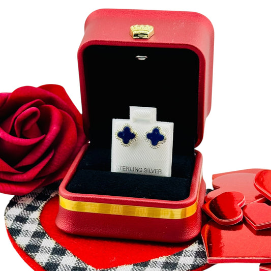 Aretes Trébol Clásico Plata 925