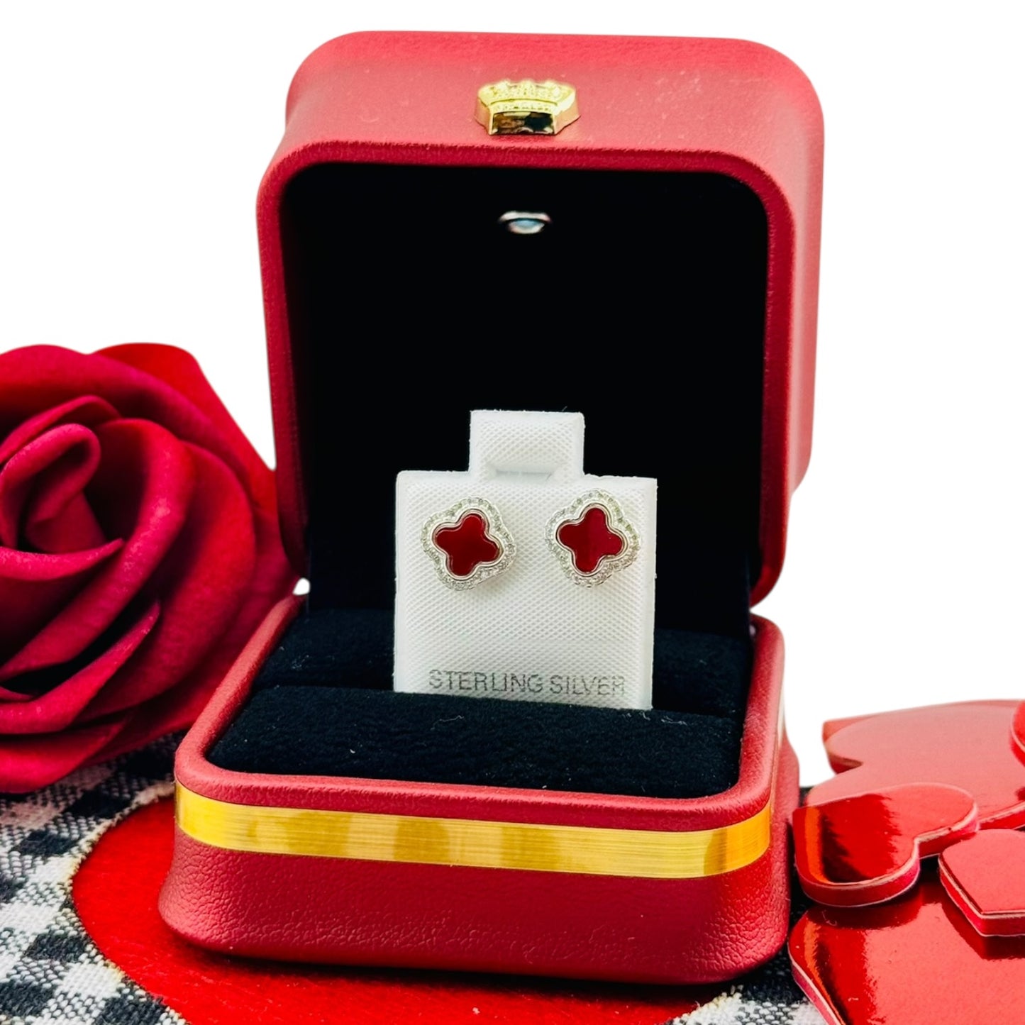 Aretes Trébol Pavé