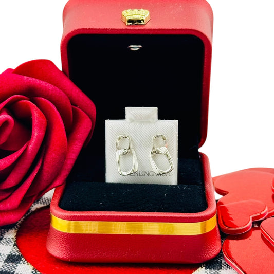Aretes Eslabón Moderno Plata 925