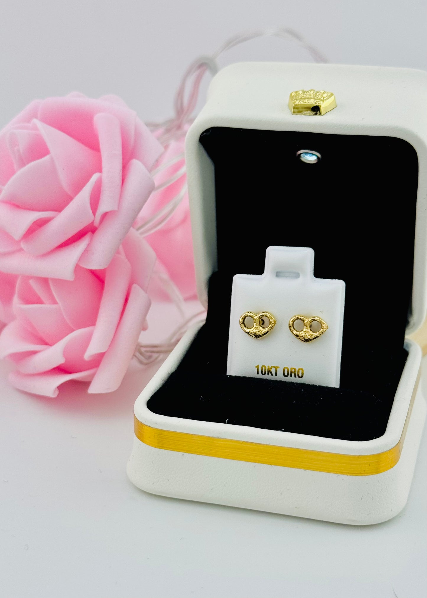 Aretes Corazón Infinito Oro 10K