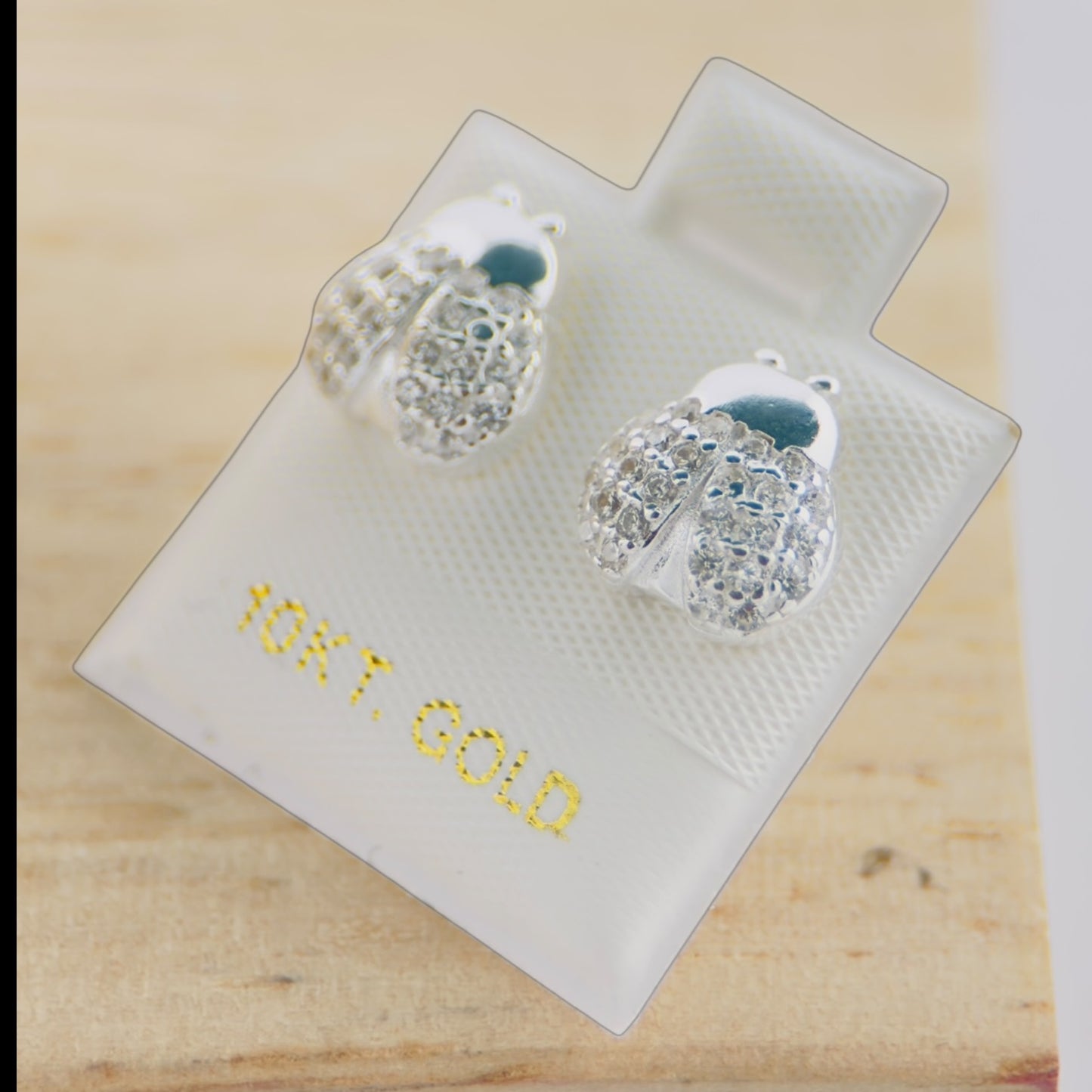 Aretes Plata 925 Mariquita Brillante