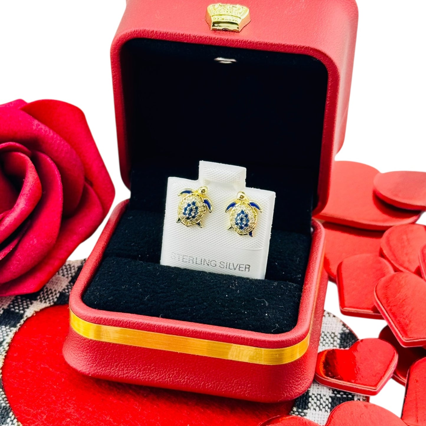 Aretes Tortuguita – Plata 925 Bañada en Oro 🐢✨