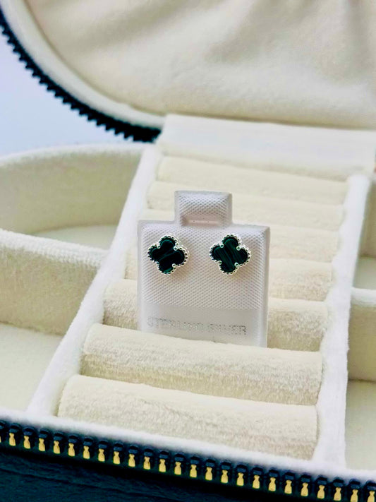 Aretes trébol clásicos en Plata 925 – 7 mm