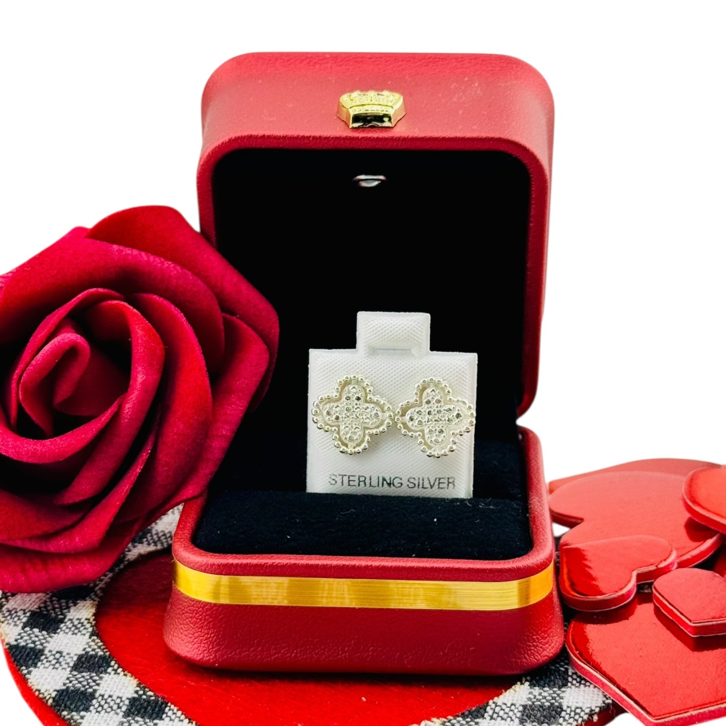 Aretes Trébol Clásico Plata 925