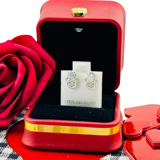 Aretes Silueta Mickey Plata 925