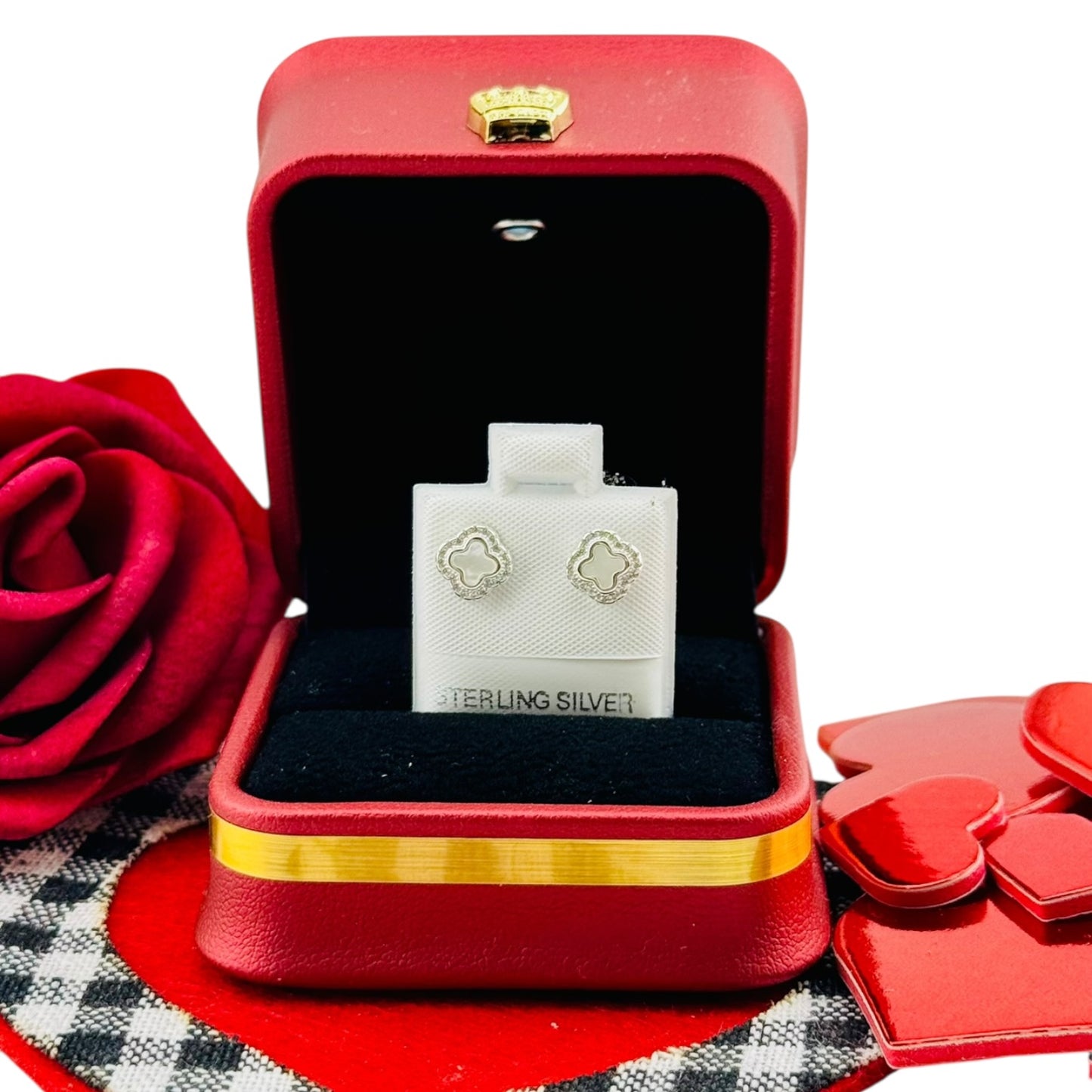 Aretes Mini Trébol Plata 925