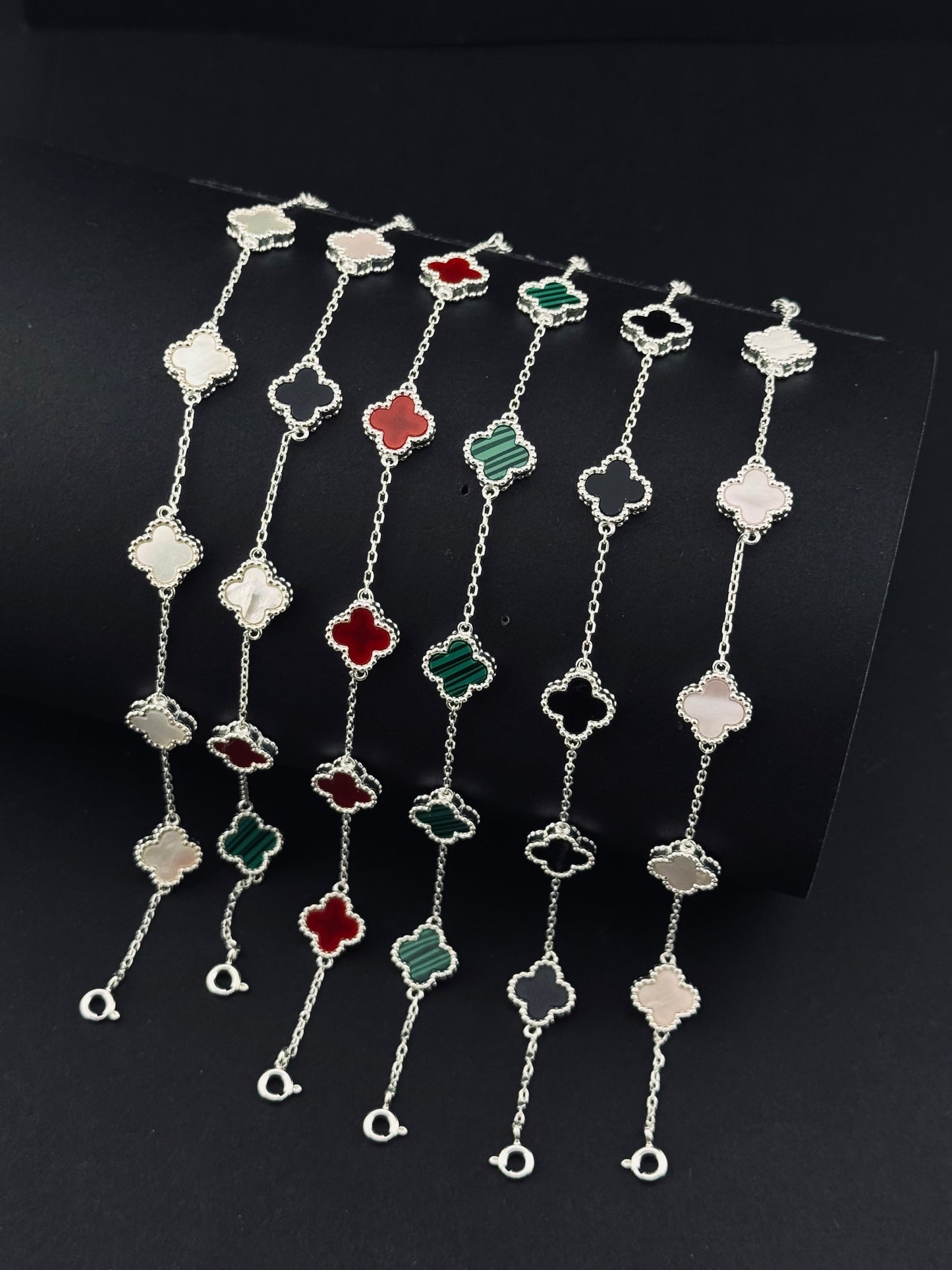 Pulsera trébol plata 925
