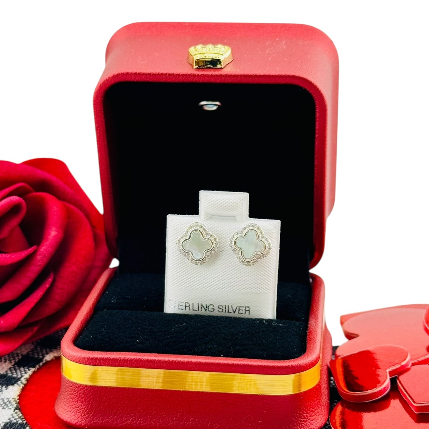 Aretes Trébol Pavé