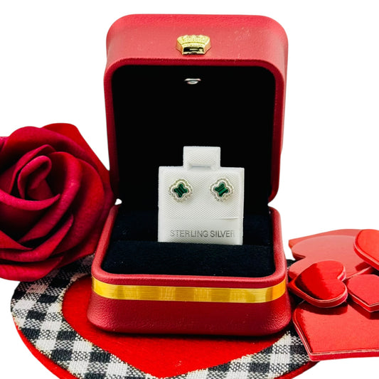 Aretes Mini Trébol Plata 925