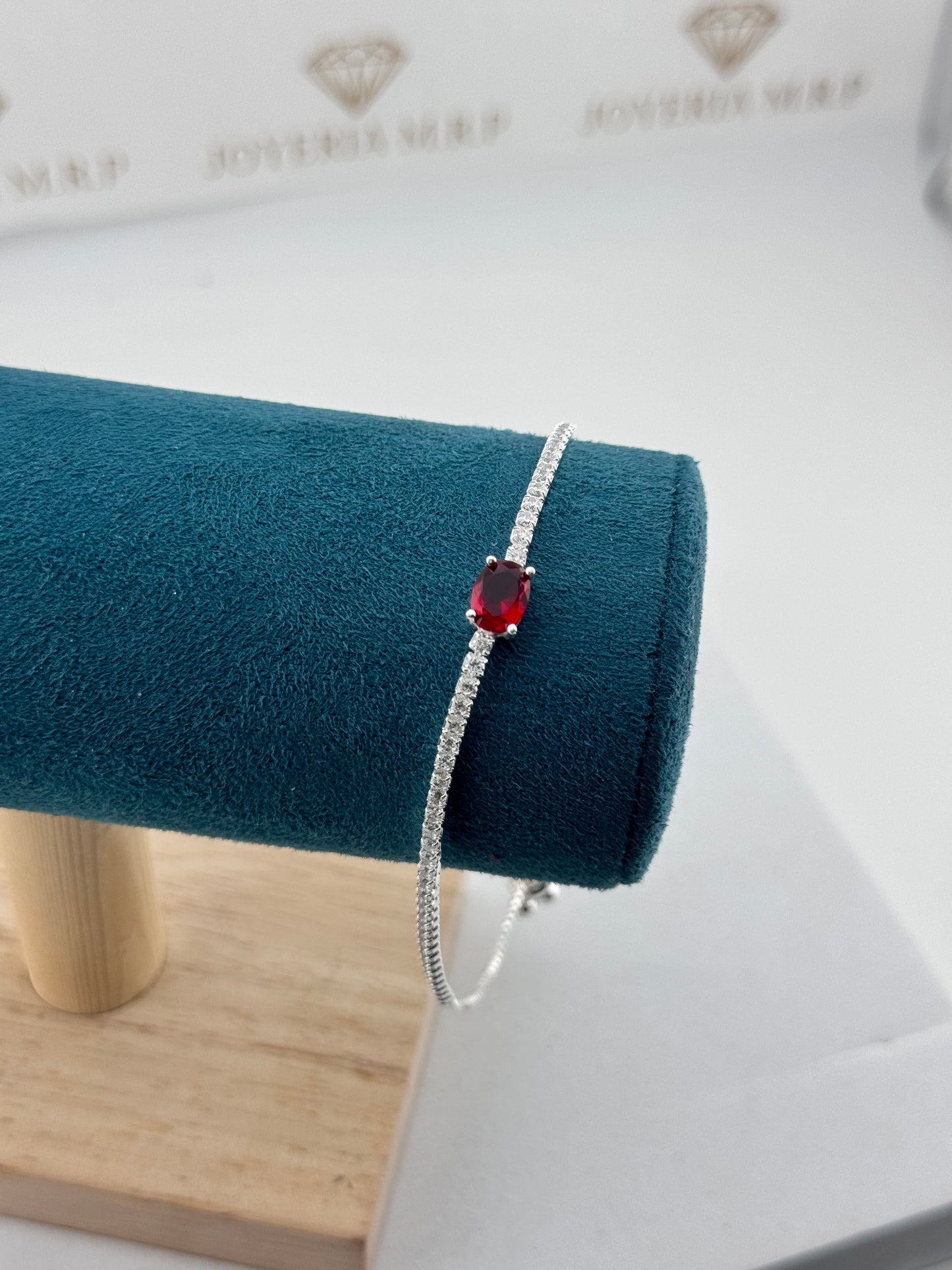 Pulsera Tennis Elegance Corte Ovalado Ajustable – Plata 925190