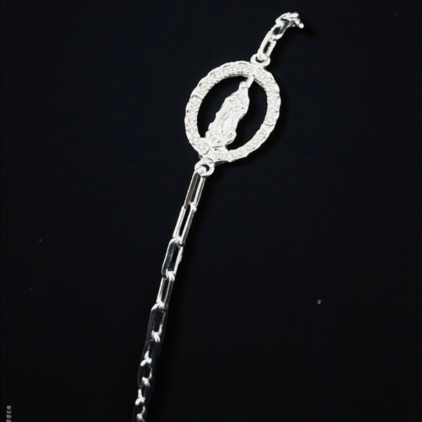 Pulsera Virgen de Guadalupe en plata 925