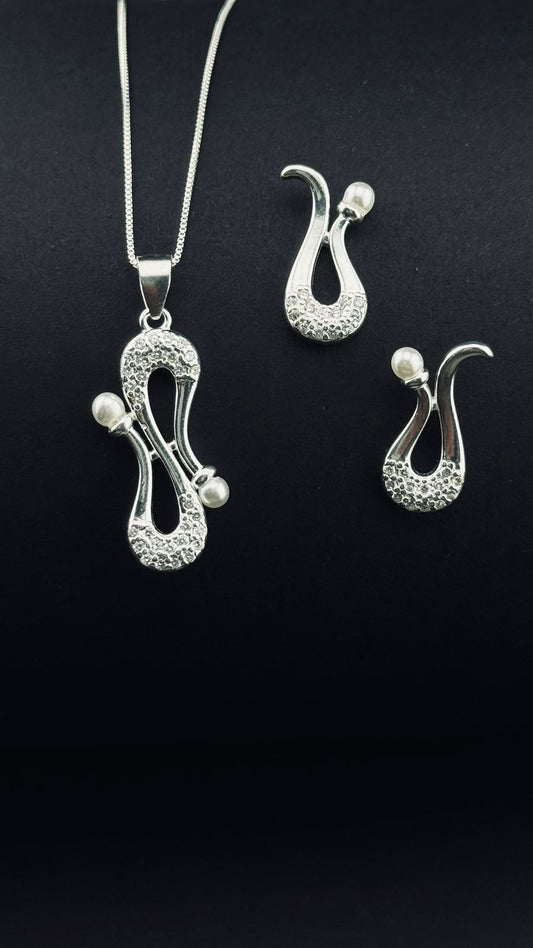 Set Ola de Elegancia con Perlas – Plata 925 Italiana
