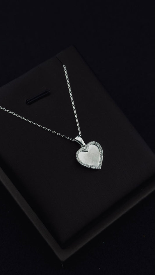 Collar Corazón "Brillo y Mensaje" en Plata 925