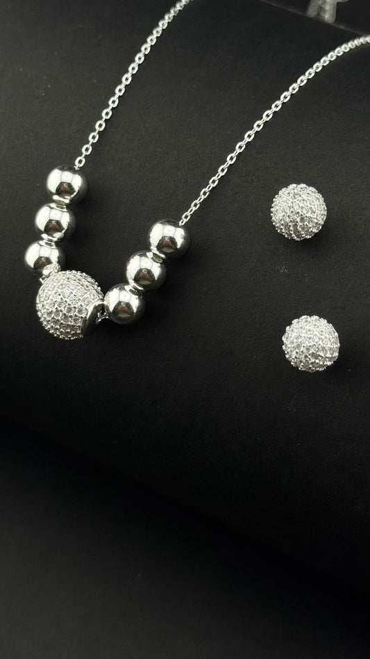 Set "Esferas de Luz" con Circonitas en Plata 925
