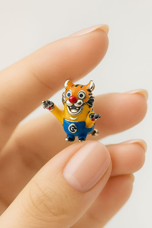 Charm "Minion Tigre" con Esmalte Festivo en Plata 925