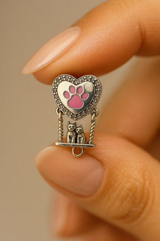 Charm Colgante "Amor Gatuno" en Plata 925