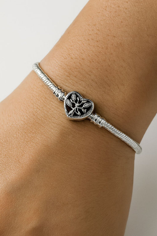 Pulsera "Árbol de la Vida en Corazón" en Plata 925