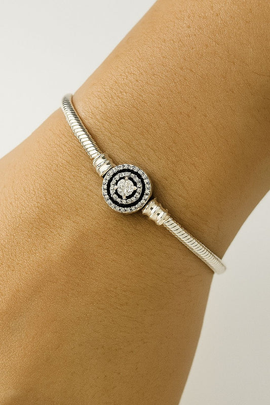 Pulsera "Círculo Cósmico" con Circonitas en Plata 925