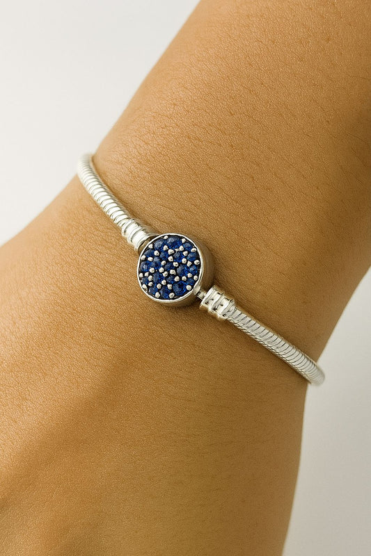 Pulsera "Noche Estrellada Azul" en Plata 925