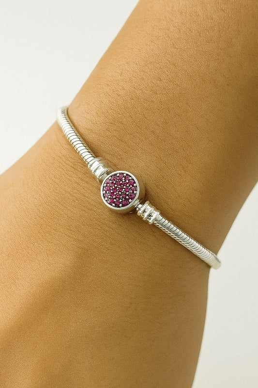 Pulsera "Círculo de Zafiros"  en Plata 925