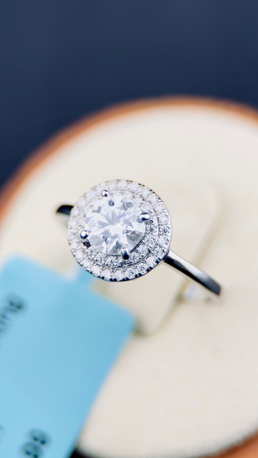 Anillo "Doble Halo Brillante" con Circonitas en Plata 925