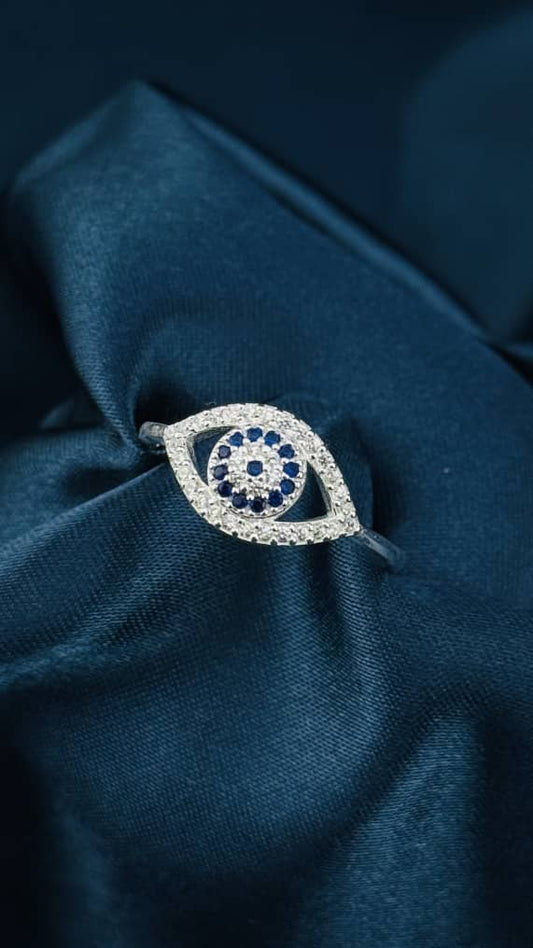 Anillo de plata 925 con diseño ojo turco