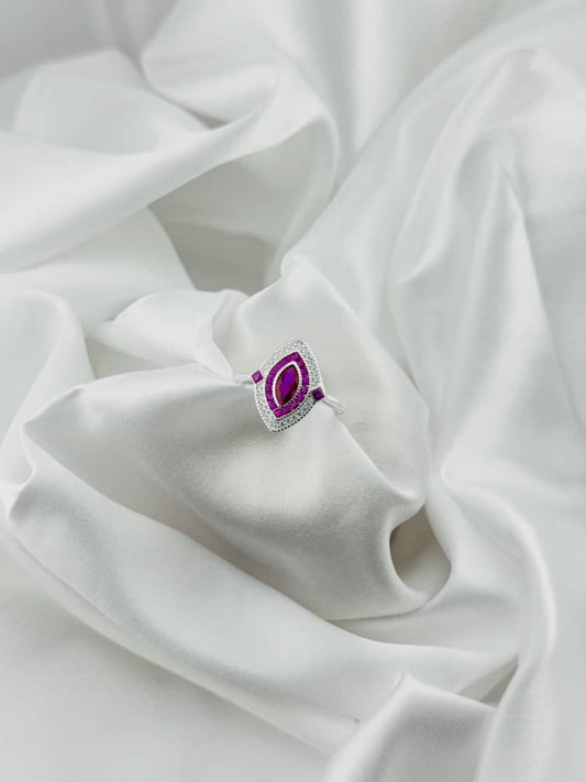 Anillo ojo místico con circonias en plata italiana 925