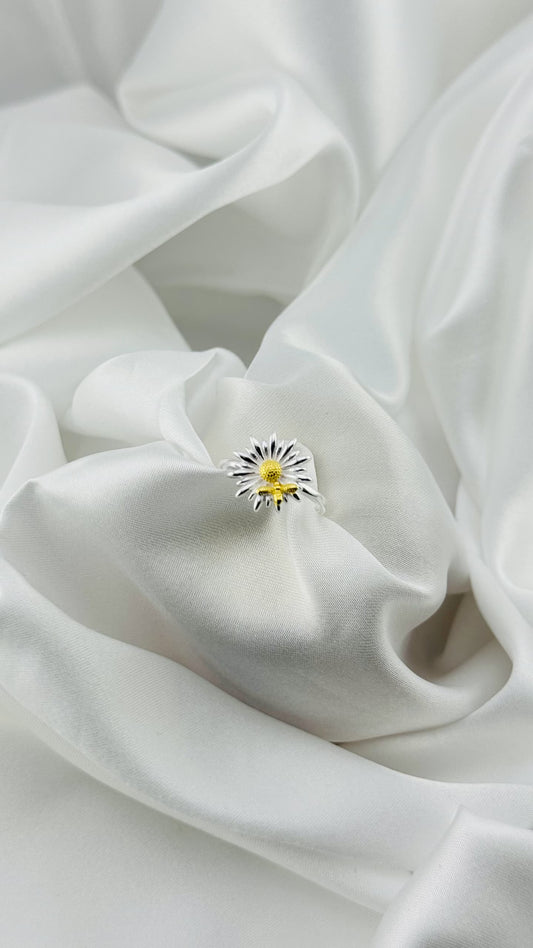 Anillo margarita en plata italiana 925