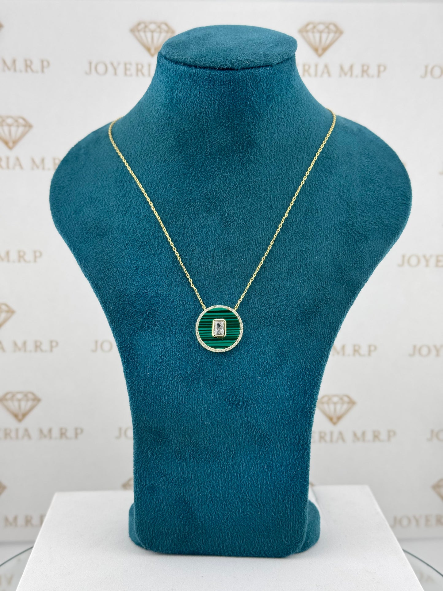 Gargantilla Círculo Malaquita – Plata 925