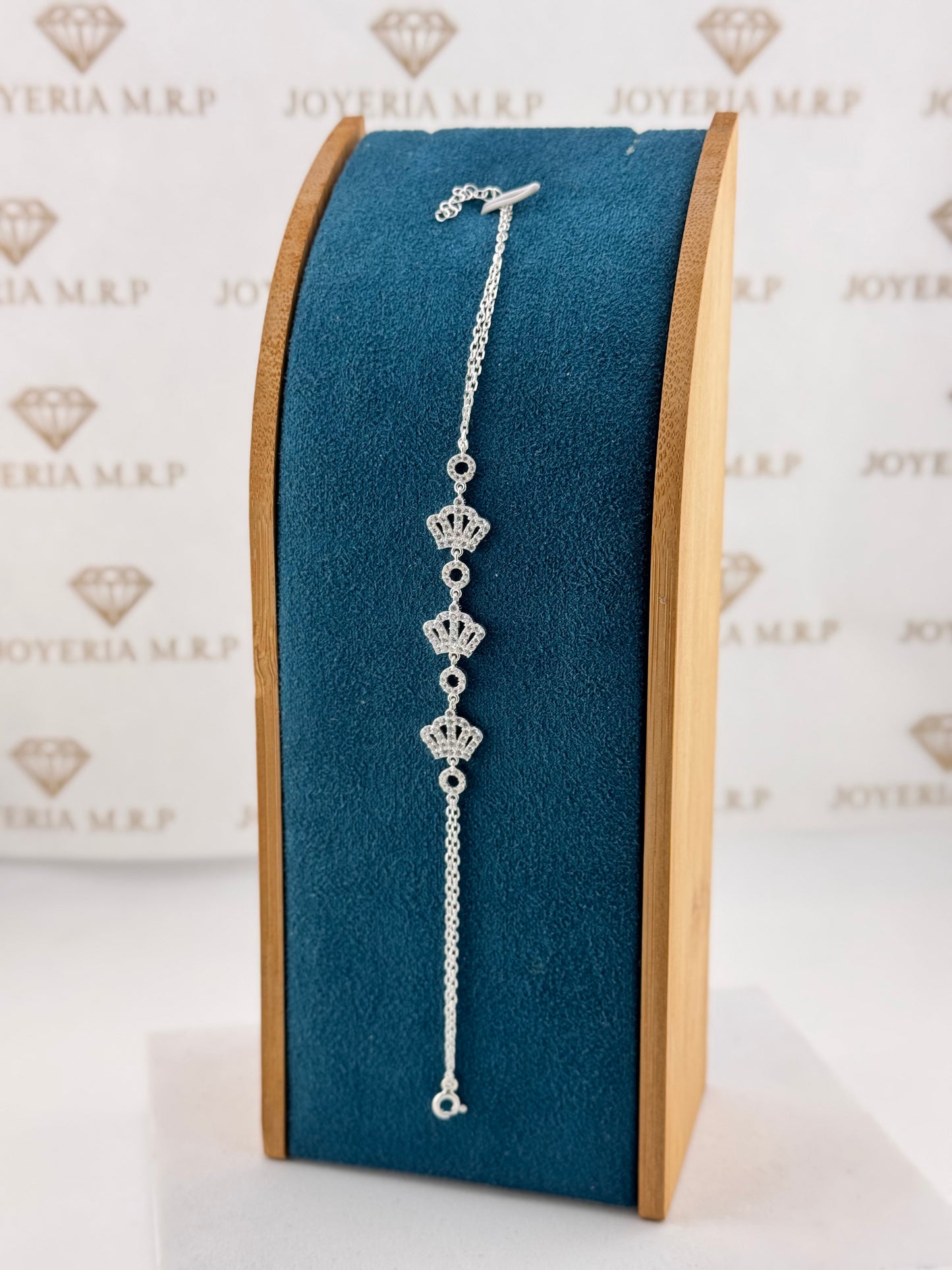 Pulsera Coronas Reales – Plata 925