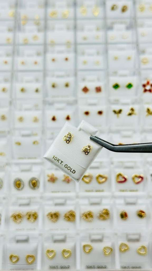 Aretes de osito en Oro 10K
