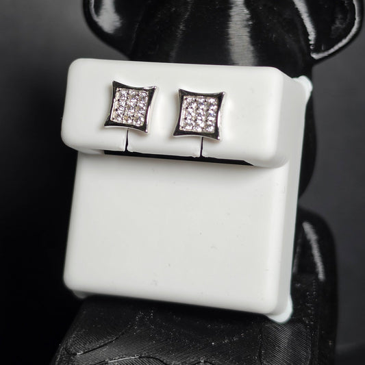 Aretes Vertex Pavé 0.28 CTW con Moissanita VVS en Plata 925